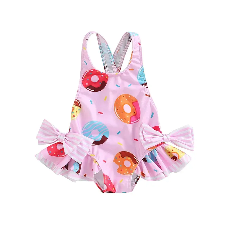 Sweet Treats Ruffled Bowknot Triangle Swimsuit