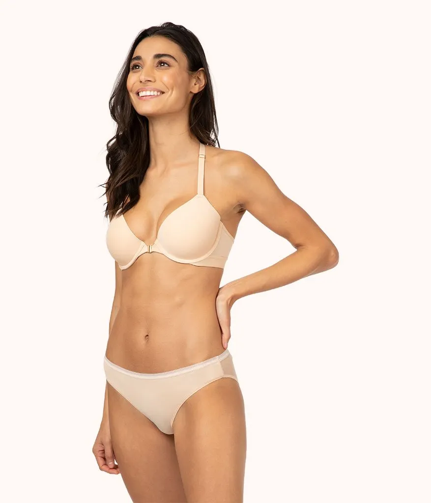 The Front Close T-Shirt Bra: Toasted Almond