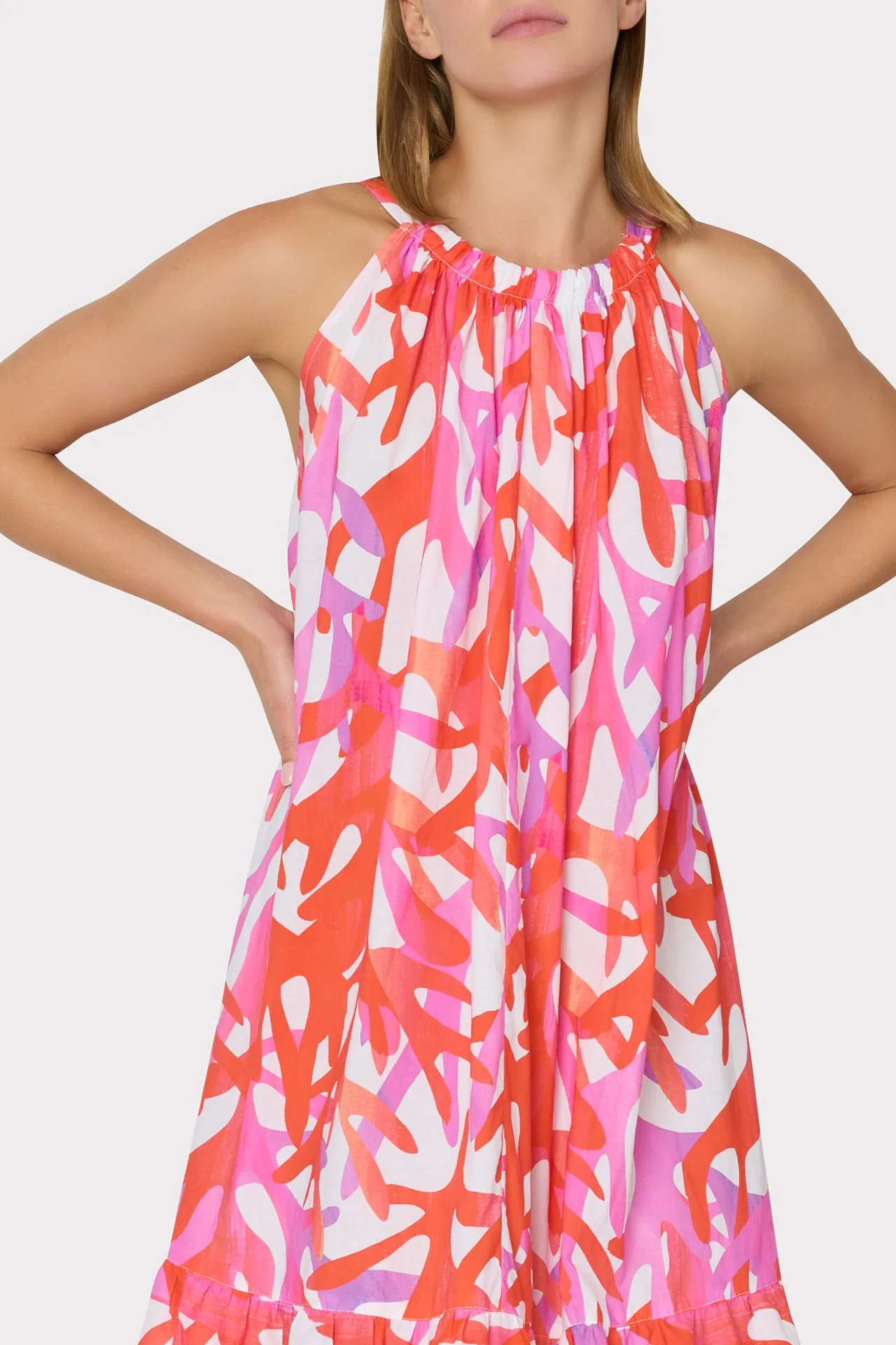 Under The Sea Halter Maxi Cover-Up Dress