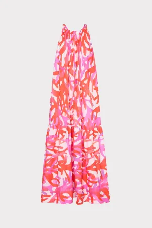 Under The Sea Halter Maxi Cover-Up Dress