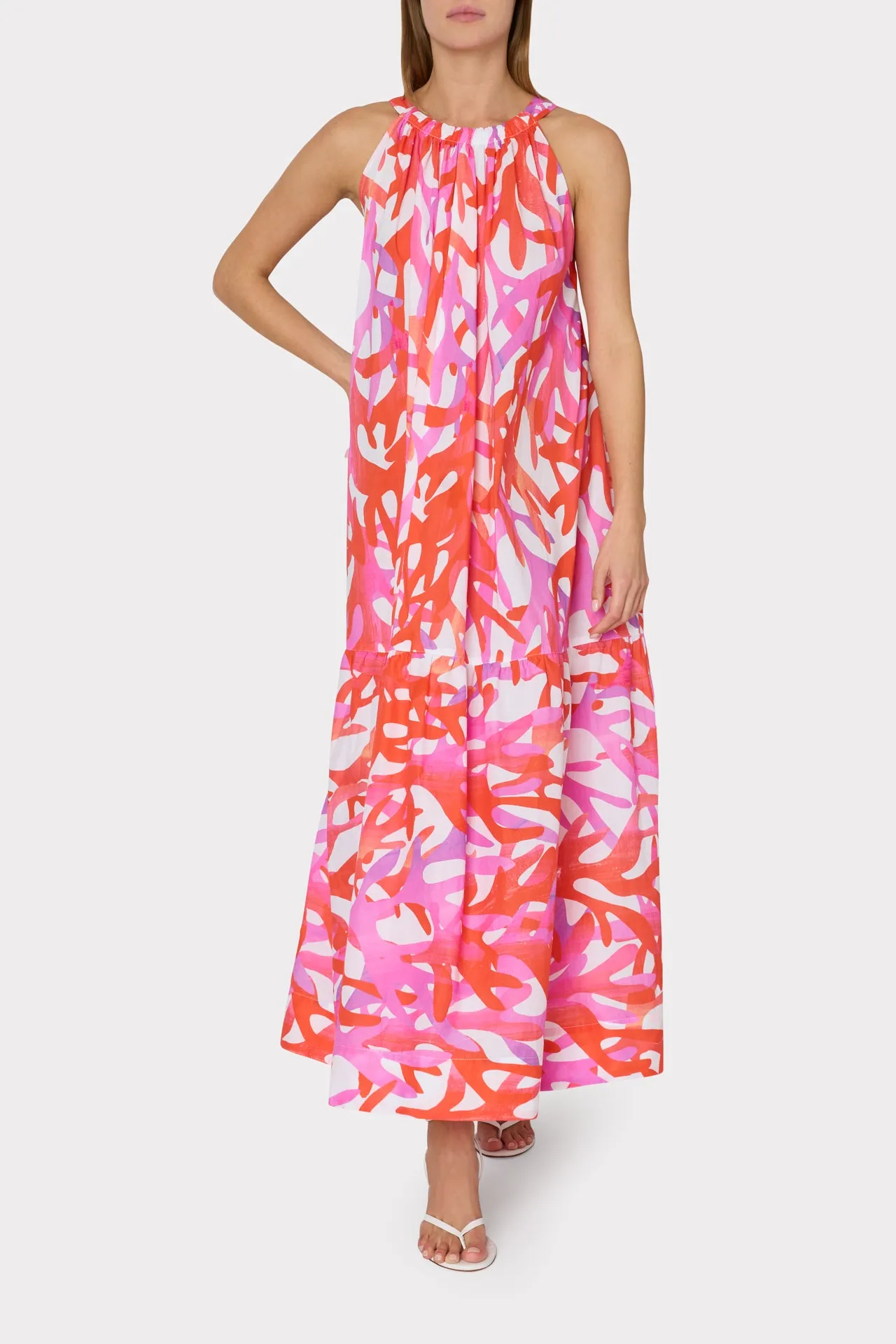 Under The Sea Halter Maxi Cover-Up Dress