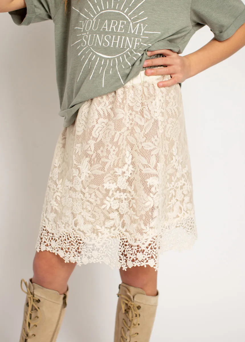 Vella Skirt in Cream