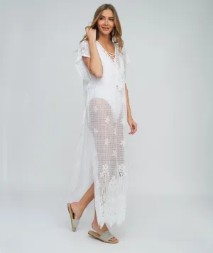 White Lace Maxi Coverup